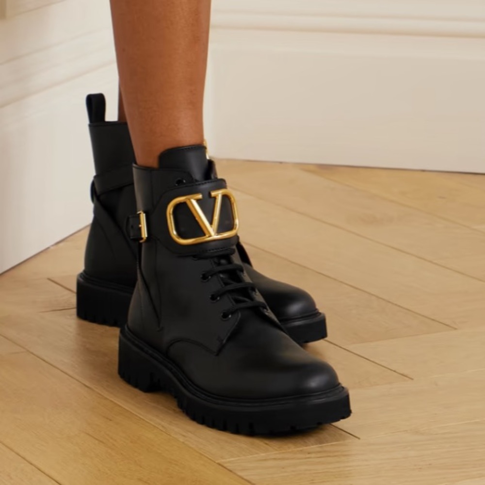 Valentino Garavani Go Logo leather ankle boots